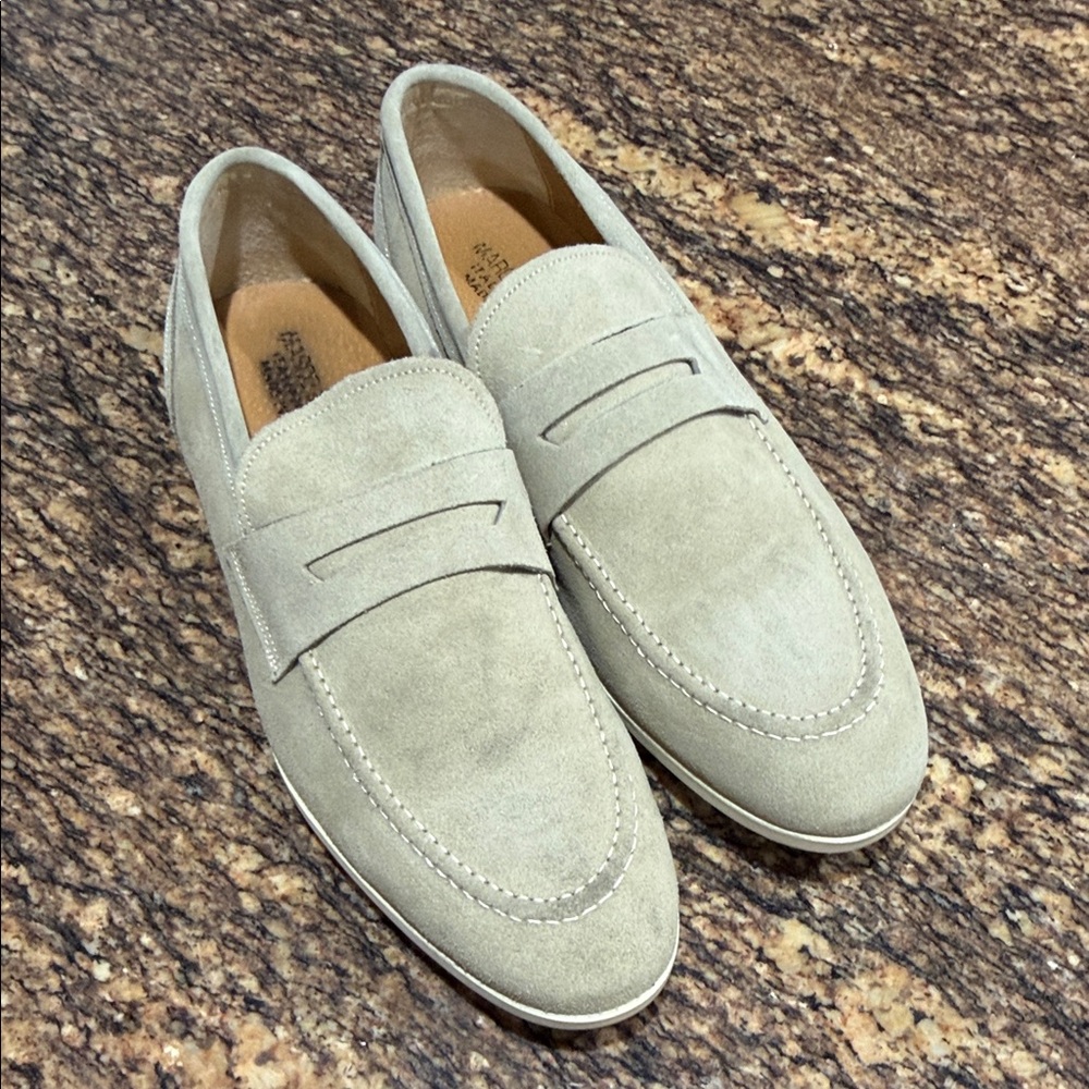 Men's Suede Loafers - Light Gray